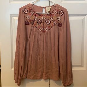 Pink boho top
